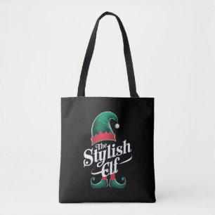 The Stylish Elf Group Matching Family Christmas Tote Bag