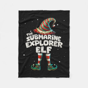 The Submarine Explorer Elf Family Matching Group C Fleece Blanket