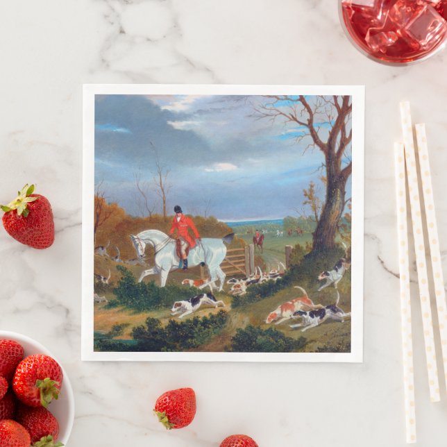 The Suffolk Hunt 1833 Fox Hunt Napkin (Insitu)