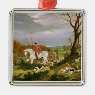 The Suffolk Hunt - Going to Cover near Herringswel Metal Tree Decoration