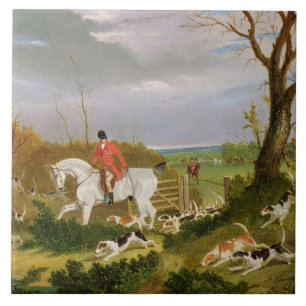 The Suffolk Hunt - Going to Cover near Herringswel Tile