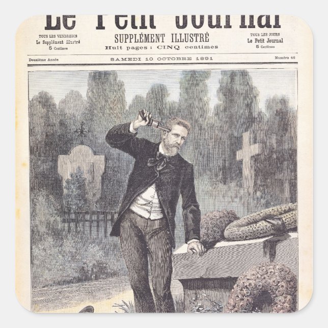 The Suicide of General Georges Ernest Square Sticker (Front)