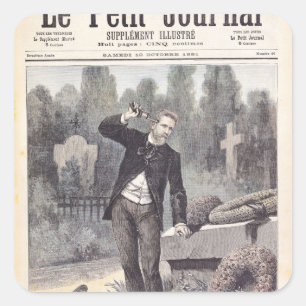 The Suicide of General Georges Ernest Square Sticker