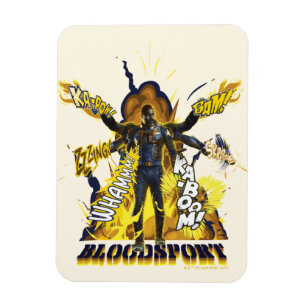 The Suicide Squad   Bloodsport Action Graphic Magnet