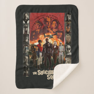 The Suicide Squad   Exlposive Character Roster Sherpa Blanket