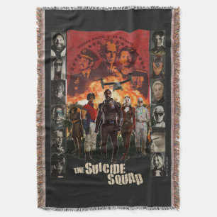 The Suicide Squad   Exlposive Character Roster Throw Blanket
