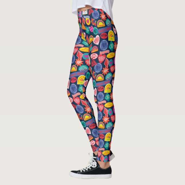 The Suicide Squad | Harley Quinn Badge Pattern Leggings (Left)