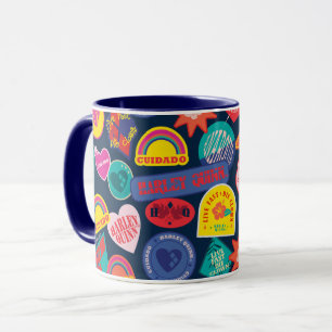 The Suicide Squad   Harley Quinn Badge Pattern Mug