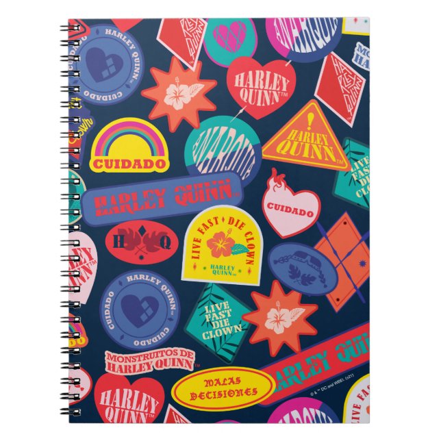 The Suicide Squad | Harley Quinn Badge Pattern Notebook (Front)