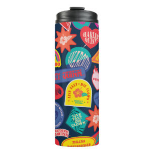The Suicide Squad   Harley Quinn Badge Pattern Thermal Tumbler