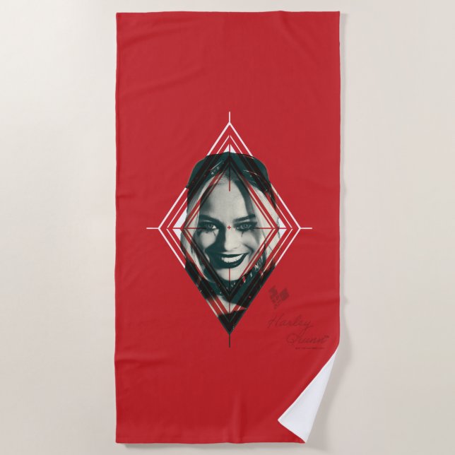 The Suicide Squad | Harley Quinn Diamond Target Beach Towel (Front)