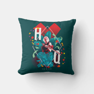 The Suicide Squad | Harley Quinn Floral Diamond Cushion