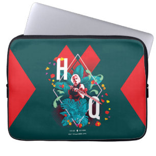 The Suicide Squad   Harley Quinn Floral Diamond Laptop Sleeve