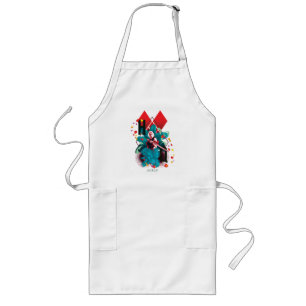 The Suicide Squad Harley Quinn Floral Diamond Long Apron