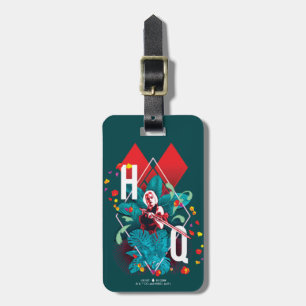 The Suicide Squad Harley Quinn Floral Diamond Luggage Tag