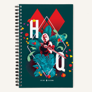 The Suicide Squad Harley Quinn Floral Diamond Notebook