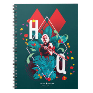 The Suicide Squad Harley Quinn Floral Diamond Notebook