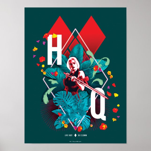 The Suicide Squad | Harley Quinn Floral Diamond Poster (Front)