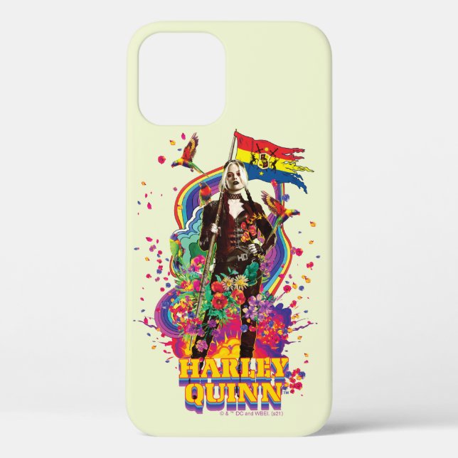 The Suicide Squad | Harley Quinn Flowers & Rainbow Case-Mate iPhone Case (Back)