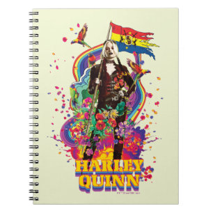 The Suicide Squad Harley Quinn Flowers & Rainbow Notebook