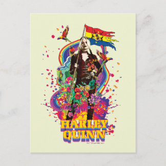 The Suicide Squad | Harley Quinn Flowers & Rainbow Postcard