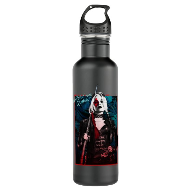 The Suicide Squad | Harley Quinn & Green Ferns 710 Ml Water Bottle (Front)
