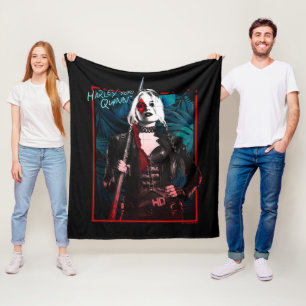 The Suicide Squad   Harley Quinn & Green Ferns Fleece Blanket