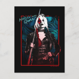 The Suicide Squad   Harley Quinn & Green Ferns Postcard