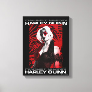 The Suicide Squad   Harley Quinn Red Fern Portrait Canvas Print