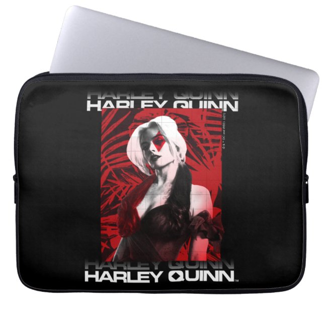 The Suicide Squad | Harley Quinn Red Fern Portrait Laptop Sleeve (Front)