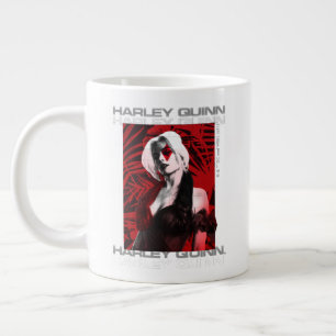 The Suicide Squad   Harley Quinn Red Fern Portrait Large Coffee Mug