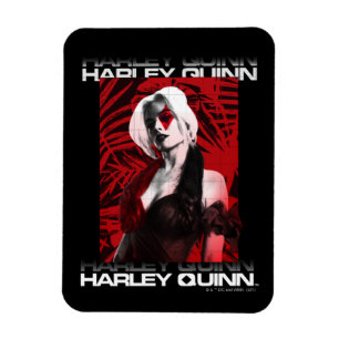 The Suicide Squad   Harley Quinn Red Fern Portrait Magnet
