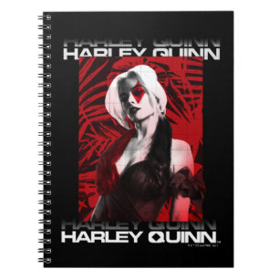 The Suicide Squad Harley Quinn Red Fern Portrait Notebook