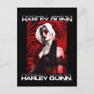 The Suicide Squad   Harley Quinn Red Fern Portrait Postcard