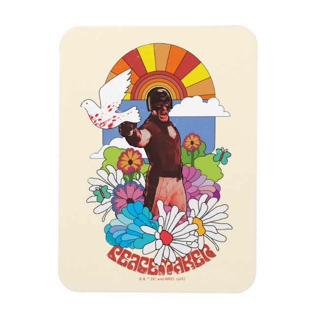 The Suicide Squad | Peacemaker Flowers & Sunshine Magnet (Vertical)