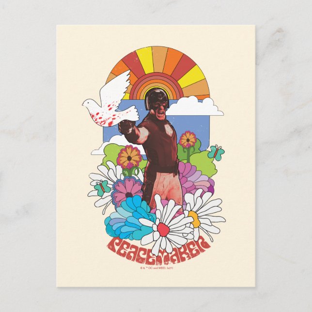 The Suicide Squad | Peacemaker Flowers & Sunshine Postcard (Front)
