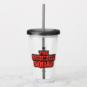 The Suicide Squad   Red and Black Logo Acrylic Tumbler