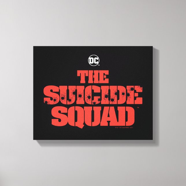 The Suicide Squad | Red and Black Logo Canvas Print (Front)
