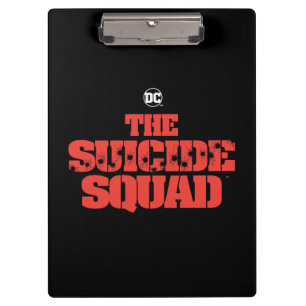 The Suicide Squad   Red and Black Logo Clipboard