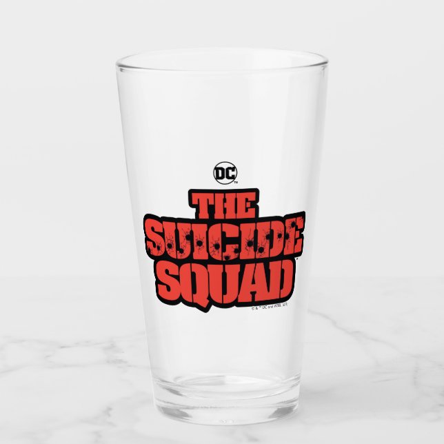 The Suicide Squad | Red and Black Logo Glass (Front)