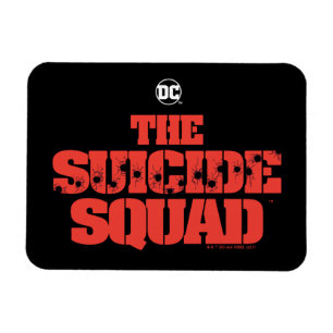 The Suicide Squad   Red and Black Logo Magnet