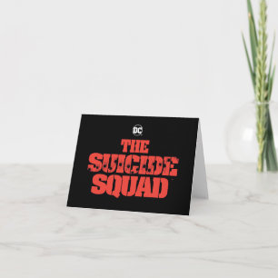 The Suicide Squad   Red and Black Logo Note Card