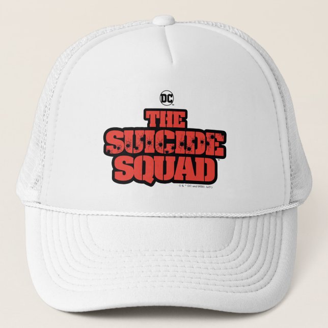 The Suicide Squad | Red and Black Logo Trucker Hat (Front)