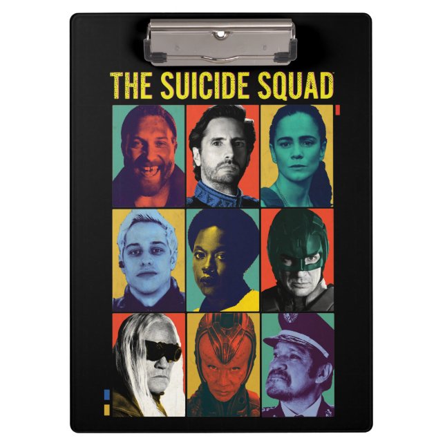 The Suicide Squad | Retro Grid With Amanda Waller Clipboard (Front)