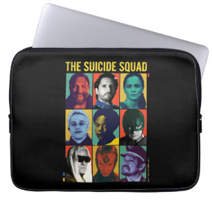 The Suicide Squad   Retro Grid With Amanda Waller Laptop Sleeve