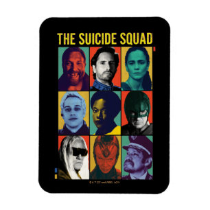 The Suicide Squad   Retro Grid With Amanda Waller Magnet