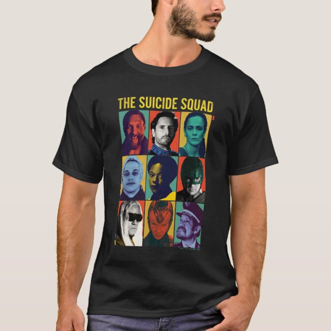 The Suicide Squad | Retro Grid With Amanda Waller T-Shirt (Front)
