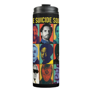 The Suicide Squad Retro Grid With Amanda Waller Thermal Tumbler