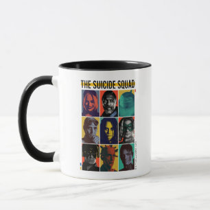 The Suicide Squad   Retro Grid With Harley Quinn Mug