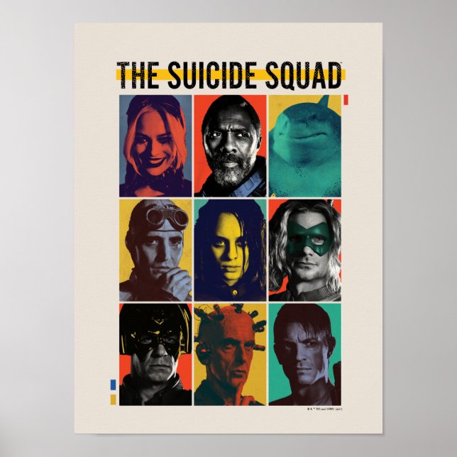 The Suicide Squad | Retro Grid With Harley Quinn Poster (Front)